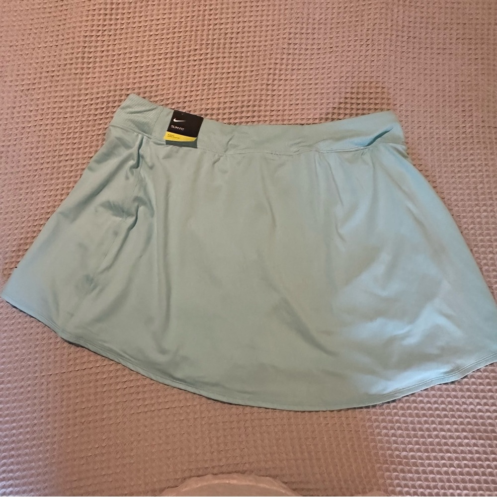 NWT Nike Dri Fit Slim Fit Tennis Pickleball Skort Light Turquoise Plus Size 1X - Picture 3 of 8